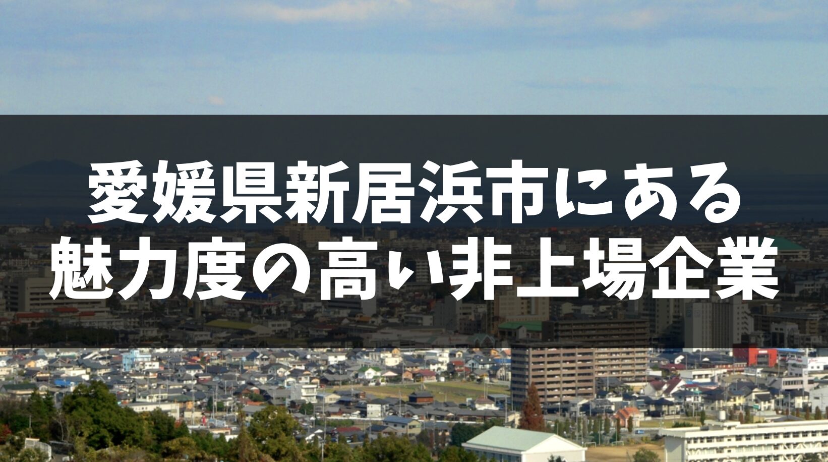愛媛県新居浜市に本社を置く、魅力度の高い非上場企業5選